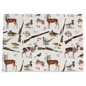Grand Sac Cadeau Hunting Wildlife Outdoorsman Pattern (Devant)