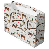 Grand Sac Cadeau Hunting Wildlife Outdoorsman Pattern (Dos Angle)