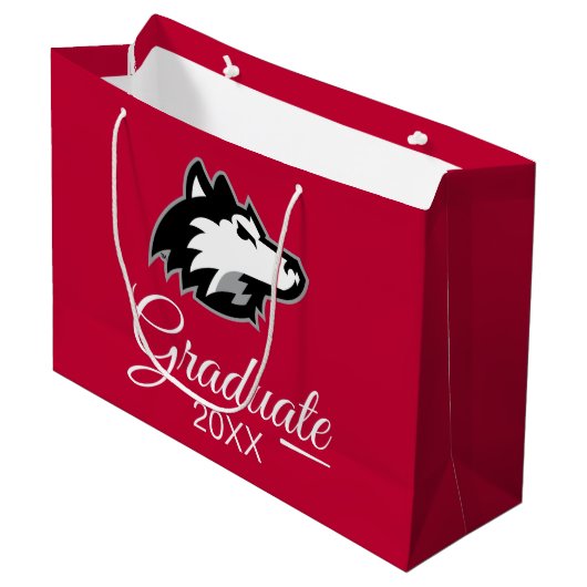 Grand Sac Cadeau Huskies du nord de l'Illinois| Diplôme (Devant Angle)