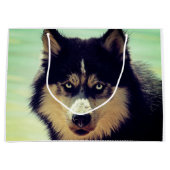 Grand Sac Cadeau Husky (Devant)