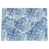 Grand Sac Cadeau Hydrangea fleurs aquarelle (Devant)