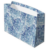 Grand Sac Cadeau Hydrangea fleurs aquarelle (Dos Angle)