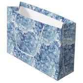 Grand Sac Cadeau Hydrangea fleurs aquarelle (Devant Angle)