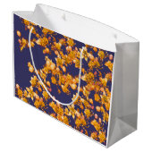 Grand Sac Cadeau Hydrangea orange et marine (Dos Angle)