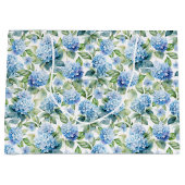 Grand Sac Cadeau Hydrangée bleue (Devant)