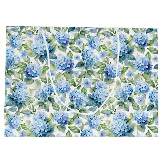 Grand Sac Cadeau Hydrangée bleue (Dos)