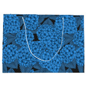 Grand Sac Cadeau Hydrangée bleue (Dos)