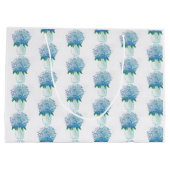 Grand Sac Cadeau Hydrangée bleue et violette (Dos)