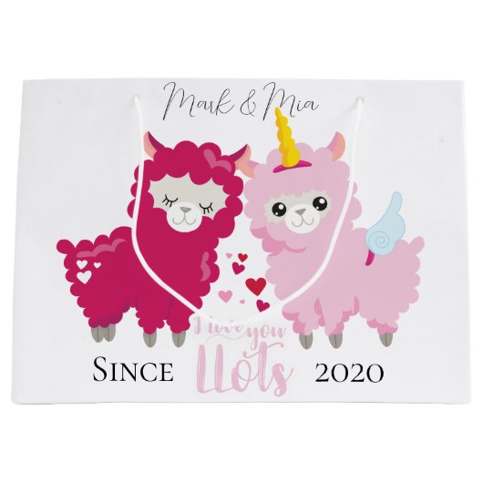 Grand Sac Cadeau I Lots You Llama Customisé Cadeau Lui (Devant)