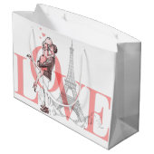 Grand Sac Cadeau I Love Paris (Dos Angle)