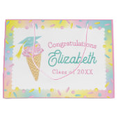 Grand Sac Cadeau Ice Cream Graduation Party (Devant)