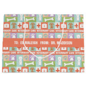 Grand Sac Cadeau Icône de vétérinaire professionnel conçu (Devant)