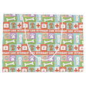 Grand Sac Cadeau Icône de vétérinaire professionnel conçu (Dos)