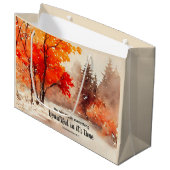 Grand Sac Cadeau Il a fait tout beau Bible Fall Trees (Devant Angle)