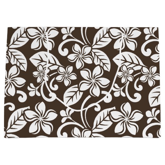 GRAND SAC CADEAU ÎLE PLUMERIA (CAFÉ BROWN) (Devant)