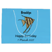 Grand Sac Cadeau Illustration d'angelfish (Dos)