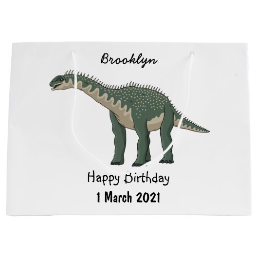 Grand Sac Cadeau Illustration de Barapasaurus (Devant)