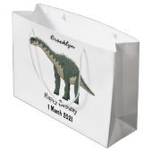 Grand Sac Cadeau Illustration de Barapasaurus (Dos Angle)