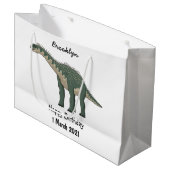 Grand Sac Cadeau Illustration de Barapasaurus (Devant Angle)