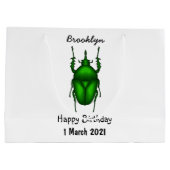 Grand Sac Cadeau Illustration de bug Mecynorhina torquata (Dos)