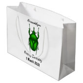 Grand Sac Cadeau Illustration de bug Mecynorhina torquata (Dos Angle)