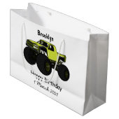 Grand Sac Cadeau Illustration de camion monstre (Devant Angle)