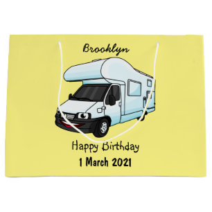 Grand Sac Cadeau Illustration de caravane joyeuse en style cartoon
