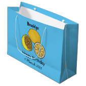 Grand Sac Cadeau Illustration de citron (Devant Angle)