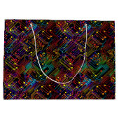 Grand Sac Cadeau Illustration de conception de carte de circuit (Dos)