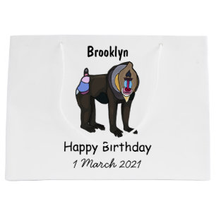 Grand Sac Cadeau Illustration de dessin animé Mandrill