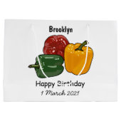 Grand Sac Cadeau Illustration de dessin de Capsicum (Dos)