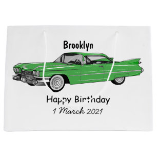 Grand Sac Cadeau Illustration de dessin de voiture classique 1959
