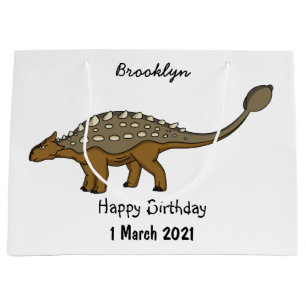 Grand Sac Cadeau Illustration de dinosaure blindé Ankylosaurus