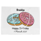 Grand Sac Cadeau Illustration de Donut (Dos)