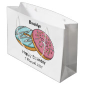 Grand Sac Cadeau Illustration de Donut (Dos Angle)