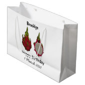 Grand Sac Cadeau Illustration de dragon fruit (Devant Angle)
