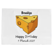 Grand Sac Cadeau Illustration de fromage (Dos)
