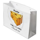 Grand Sac Cadeau Illustration de fromage (Dos Angle)