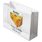 Grand Sac Cadeau Illustration de fromage (Devant Angle)
