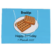 Grand Sac Cadeau Illustration de gaufre (Dos)
