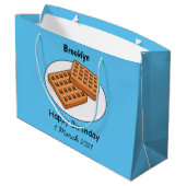 Grand Sac Cadeau Illustration de gaufre (Dos Angle)
