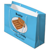 Grand Sac Cadeau Illustration de gaufre (Devant Angle)
