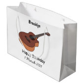 Grand Sac Cadeau Illustration de guitare acoustique (Dos Angle)