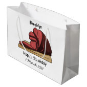 Grand Sac Cadeau Illustration de jambon (Dos Angle)