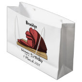 Grand Sac Cadeau Illustration de jambon (Devant Angle)