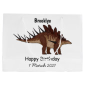 Grand Sac Cadeau Illustration de Kentrosaurus (Dos)