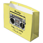 Grand Sac Cadeau Illustration de la bande dessinée radio (Dos Angle)