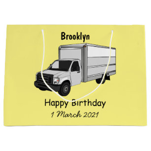 Grand Sac Cadeau Illustration de la caricature du camion-boîte