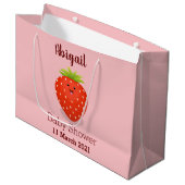 Grand Sac Cadeau Illustration de la fraise Cute kawaii (Devant Angle)