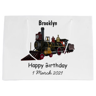 Grand Sac Cadeau Illustration de la locomotive à vapeur